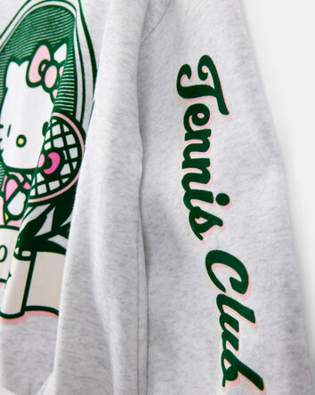 Girls Hello Kitty&reg; Long-Sleeve Pullover Sweatshirt - Grey, 