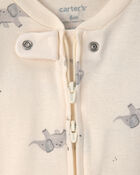 B&eacute;b&eacute; - Emballage 2 grenouill&egrave;res &agrave; motif d&rsquo;&eacute;l&eacute;phant et rayures - Gris, image 2 sur 4 diapositives