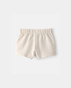 Baby Girl French Terry Shorts - Cream, image 2 of 4 slides