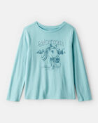 Filles - T-shirt &agrave; imprim&eacute; &agrave; manches longues, Cheval western Montana - Bleu, image 1 sur 2 diapositives