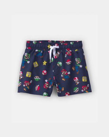 Toddler Boy Nintendo Super Mario Swim Trunks - Navy, 