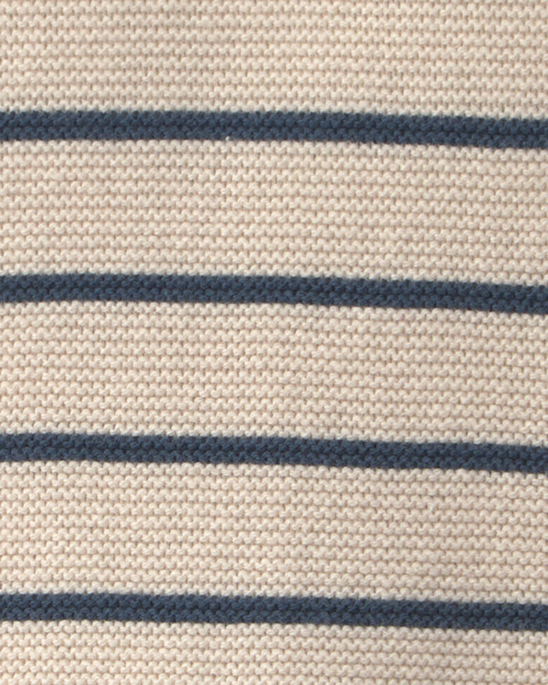 B&eacute;b&eacute; - Barboteuse en tricot de coton biologique &agrave; rayures, image 5 sur 5 diapositives