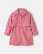 Girls 2-Piece Corduroy Long-Sleeve Jacket & Dress Set - Pink, image 1 of 5 slides