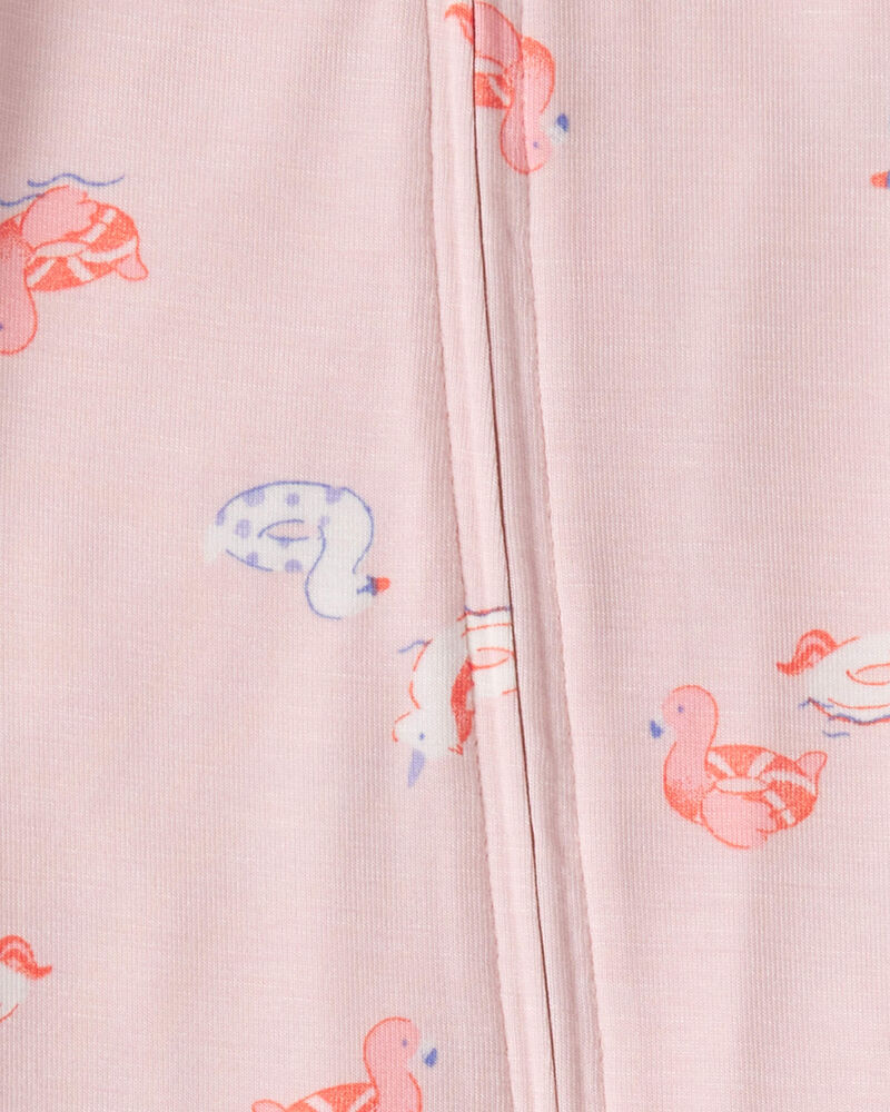 Baby Girl Flamingo PurelySoft&trade; Snug Fit Sleeper - Pink, image 7 of 9 slides