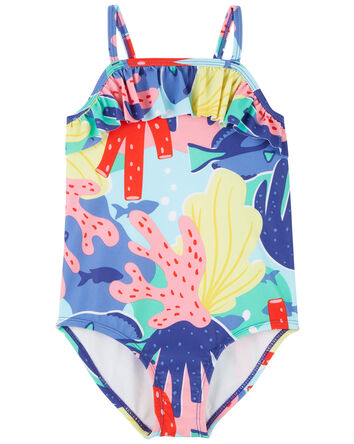 1-Piece Coral Swimsuit, 
