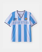 Ensemble 2 pi&egrave;ces chandail de soccer et short Umbro de l&rsquo;Argentine pour jeune - Bleu clair/Blanc, image 3 sur 12 diapositives