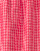 Filles - D&eacute;bardeur &agrave; carreaux - Rouge, image 2 sur 2 diapositives