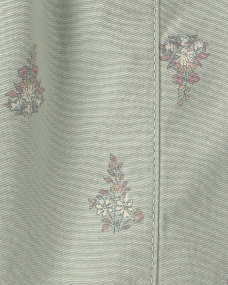 Baby Girl Floral Barrel Pants - Green, image 3 of 4 slides