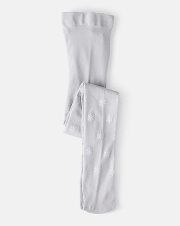 Tout-petit fille - Collants à imprimé de flocons de neige - Bleu, 