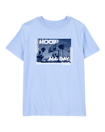 Kid 'Hoop All Day' Short-Sleeve Graphic Tee - Blue, 