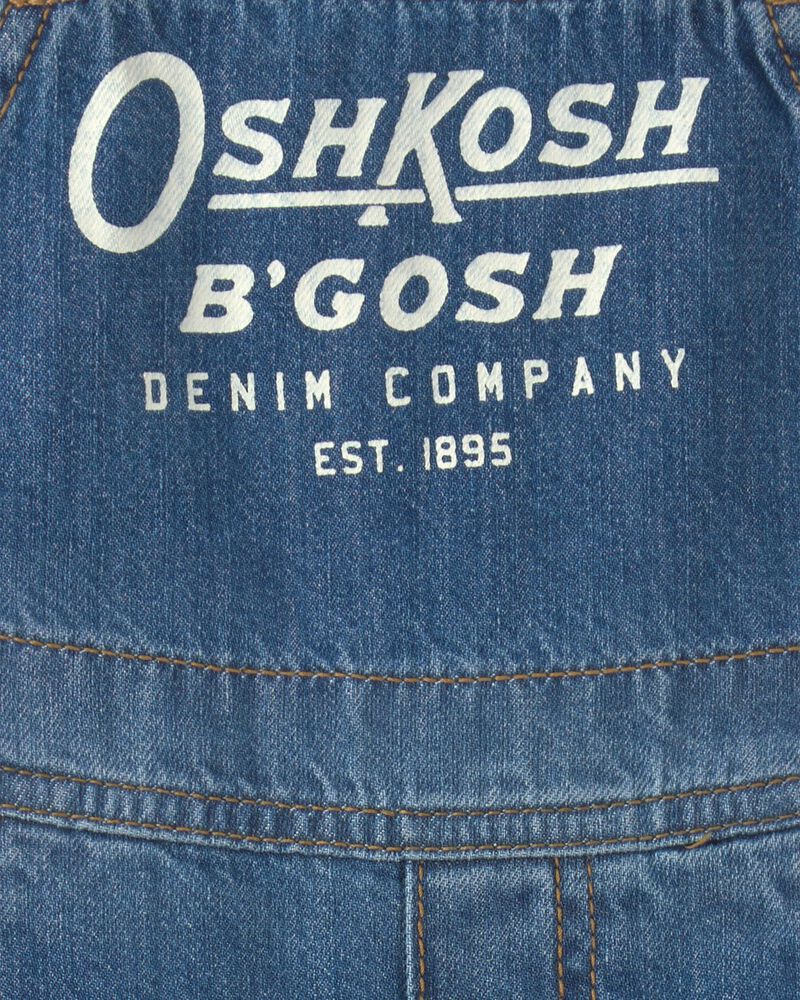 Baby Logo Denim Overalls - Dark Wash, image 6 of 7 slides