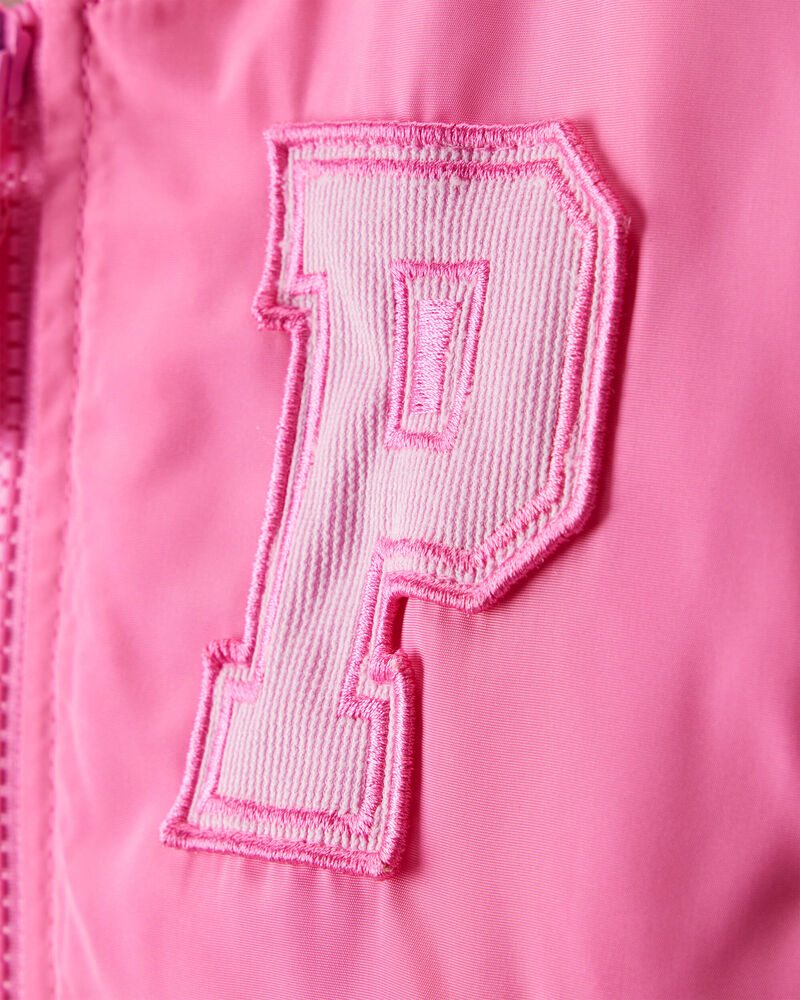 Girls Disney&copy; Princess Varsity Jacket - Pink, image 2 of 3 slides