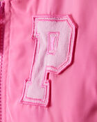Girls Disney&copy; Princess Varsity Jacket - Pink, image 2 of 3 slides