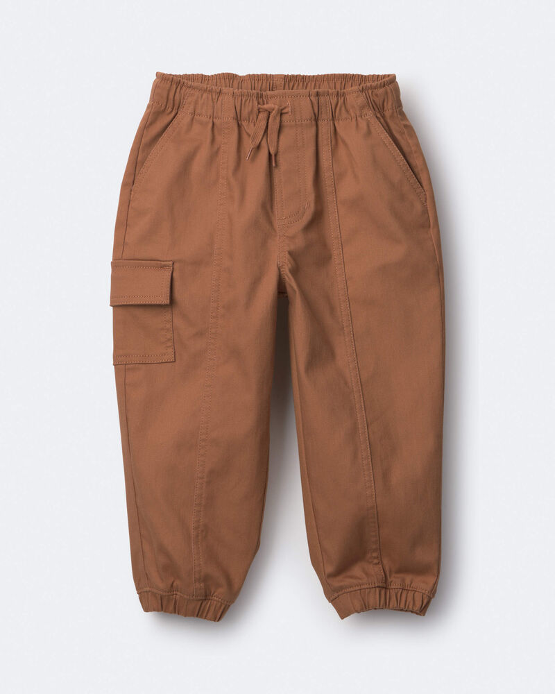 Toddler Front-Seam Joggers - Brown, image 2 of 6 slides