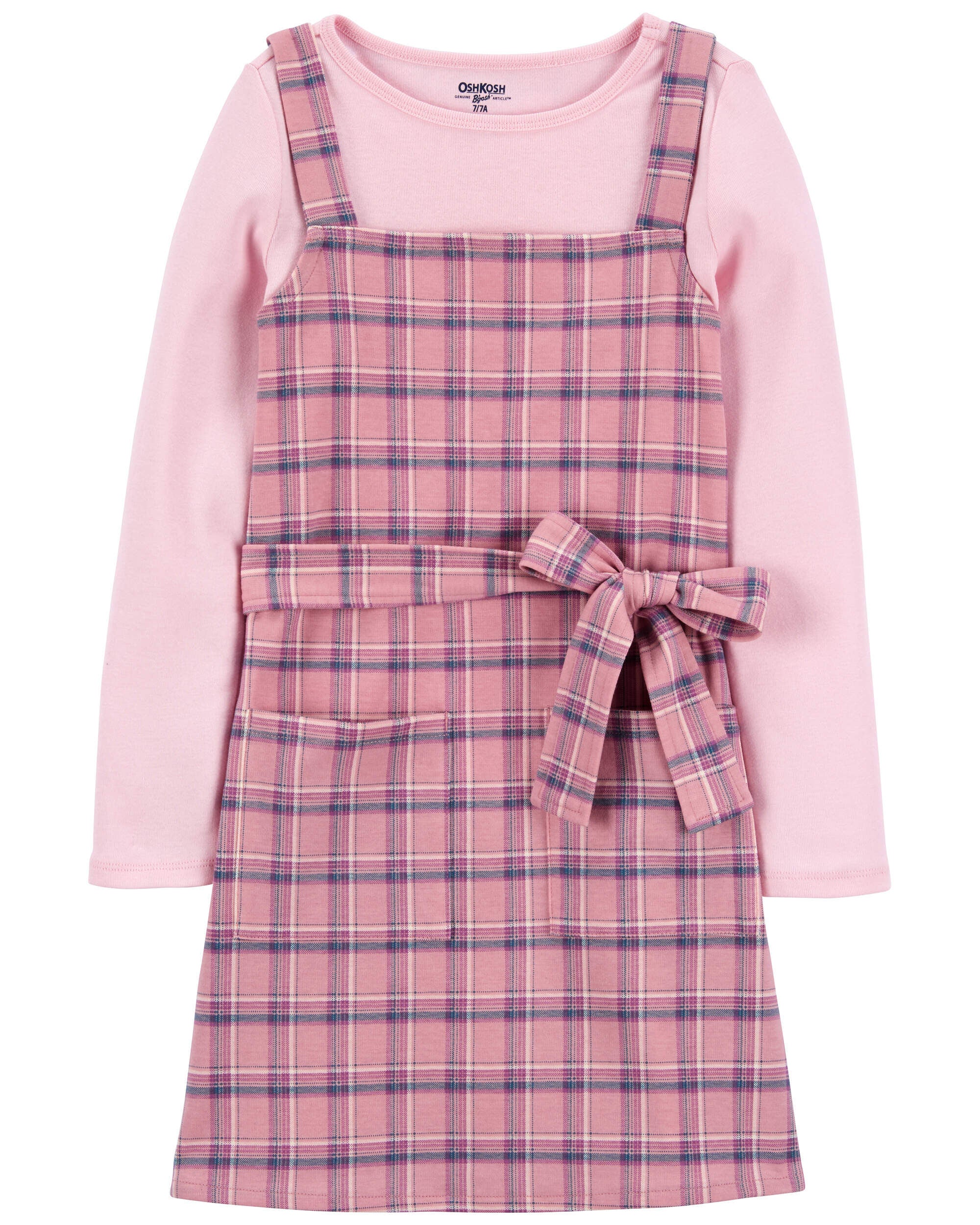 H&m pink plaid dress outlet
