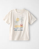 Kid Organic Cotton Tee in Beach Print, image 1 of 4 slides