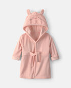 Baby Girl Bunny Terry Robe - Pink, image 1 of 3 slides
