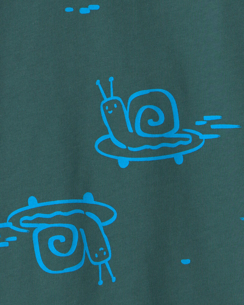 Tout-petit gar&ccedil;on - T-shirt manches longues &agrave; motif escargot - Vert, image 2 sur 2 diapositives