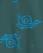 Tout-petit gar&ccedil;on - T-shirt manches longues &agrave; motif escargot - Vert, image 2 sur 2 diapositives