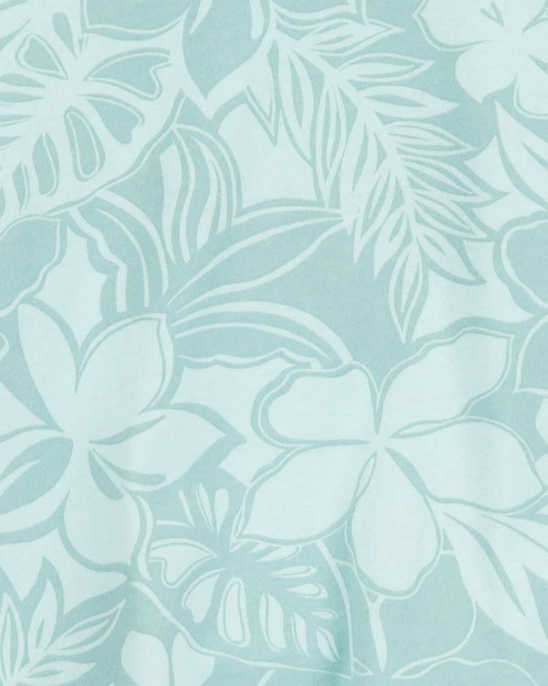 Kid Floral Short-Sleeve Tee - Blue, image 2 of 3 slides