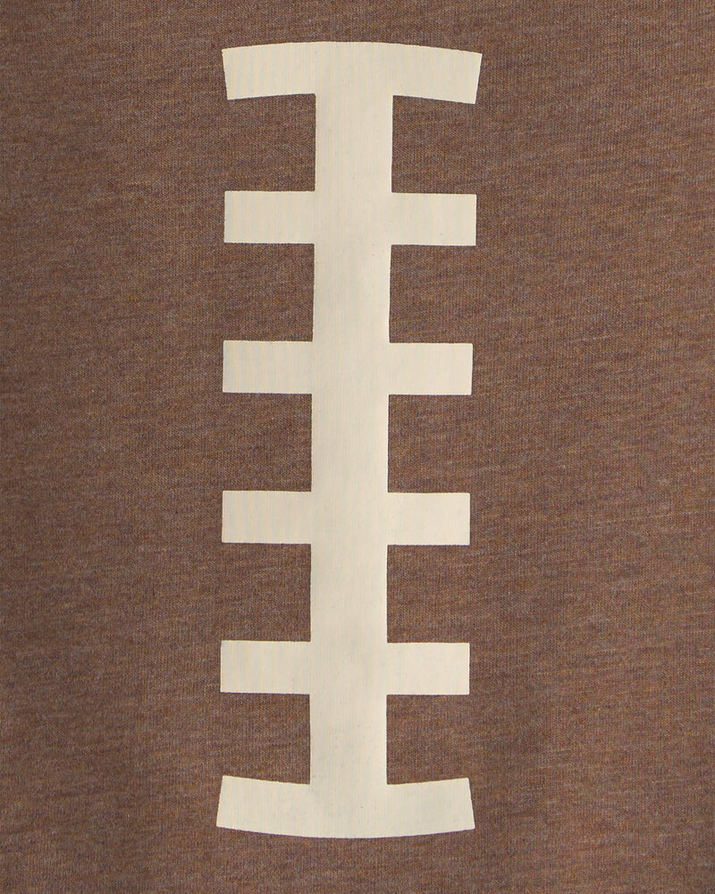 Baby Boy Football Long-Sleeve Graphic Bodysuit - Brown, image 2 of 3 slides