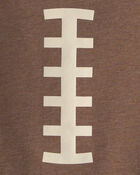 Baby Boy Football Long-Sleeve Graphic Bodysuit - Brown, image 2 of 3 slides