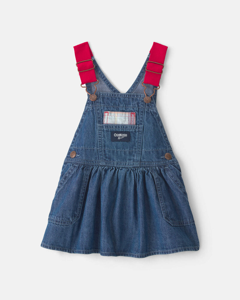Baby Girl Chambray Denim Skirtall - Medium Wash, image 1 of 4 slides
