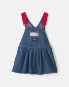 Baby Girl Chambray Denim Skirtall - Medium Wash, image 1 of 4 slides