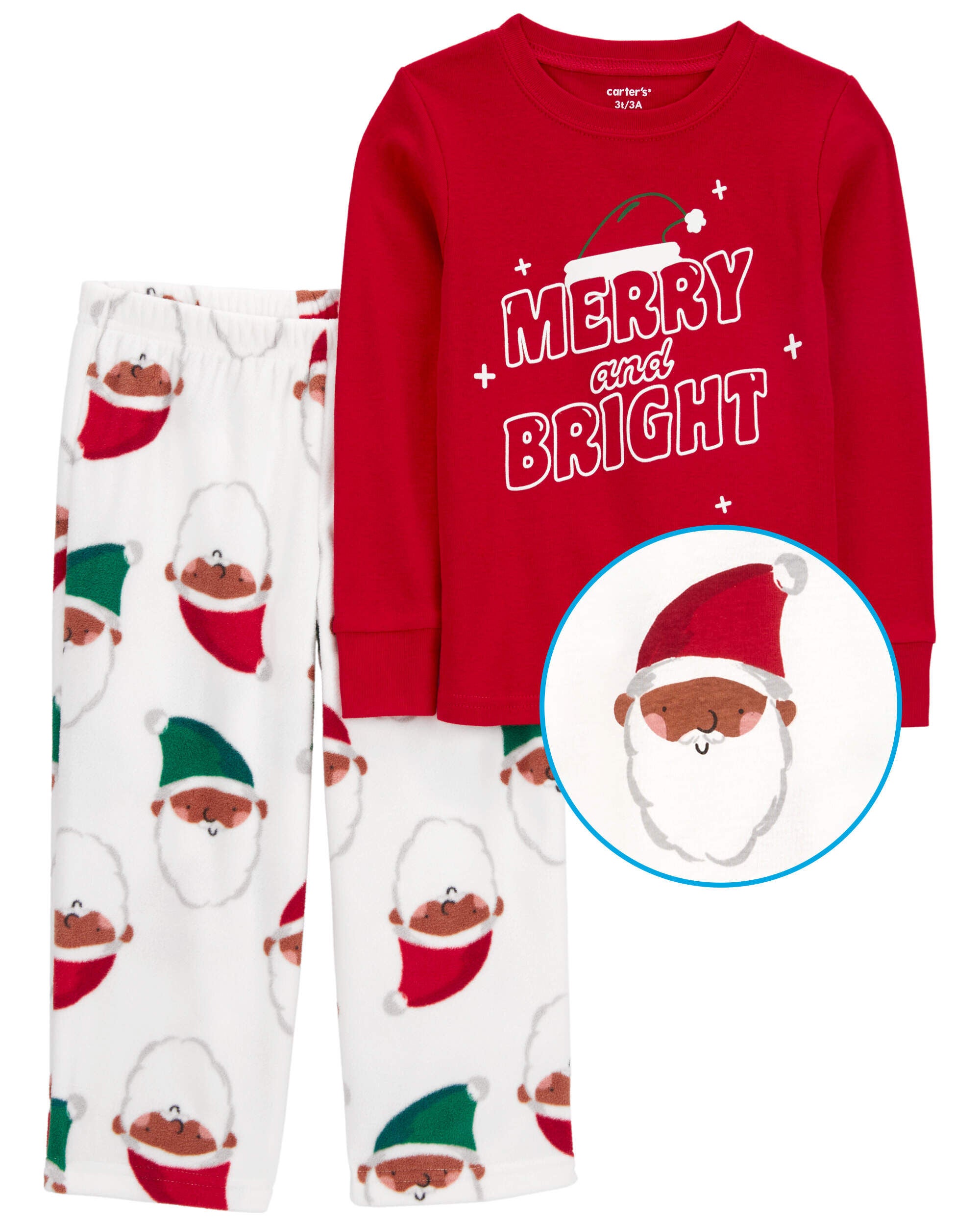 Toddler Boys Toddler 2 Piece Merry and Bright Cotton Fleece Pyjamas 3T Carter s