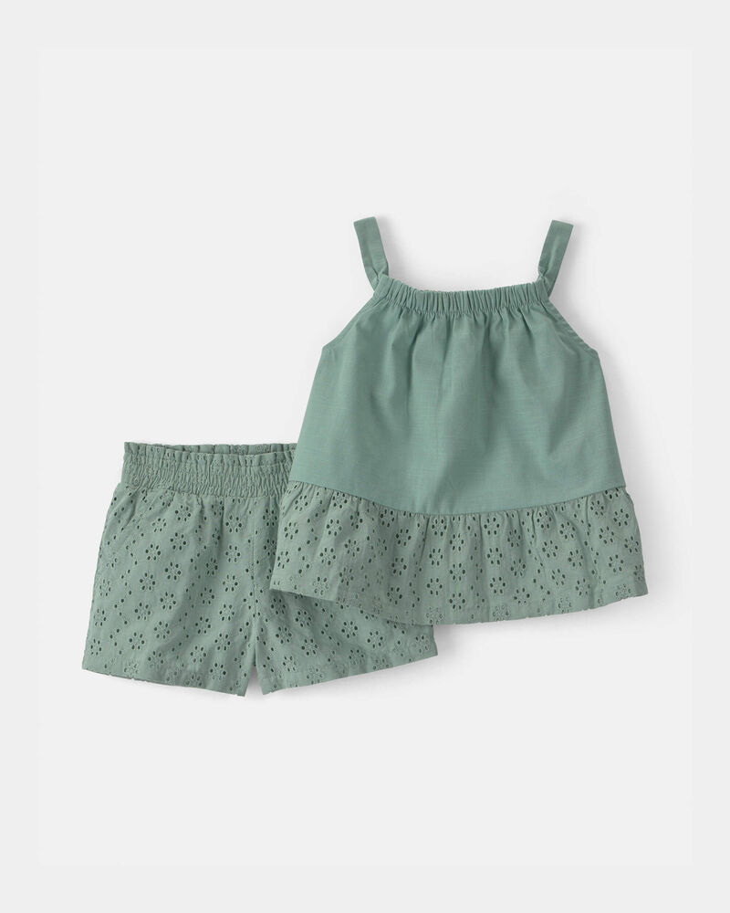 Tout-petit fille - Ensemble 2 pi&egrave;ces d&eacute;bardeur et short, image 1 sur 3 diapositives