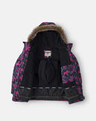 Girls 2 Piece  Floral Puffer Snowsuit- Black, image 4 of 13 slides