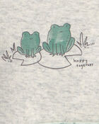 Baby 3-Piece Frog Bodysuit & Pant Set - Green/Grey, image 2 of 5 slides