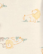 B&eacute;b&eacute; - Ensemble 3 pi&egrave;ces cache-couche et pantalon &agrave; motif lion &ndash; Jaune/Ivoire, image 3 sur 4 diapositives