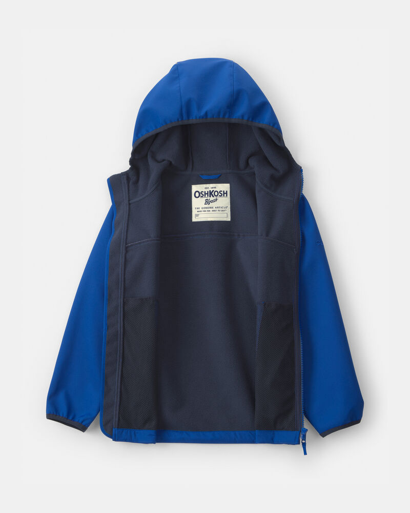 Boys Water-Activated Rain Jacket- Blue , image 2 of 4 slides