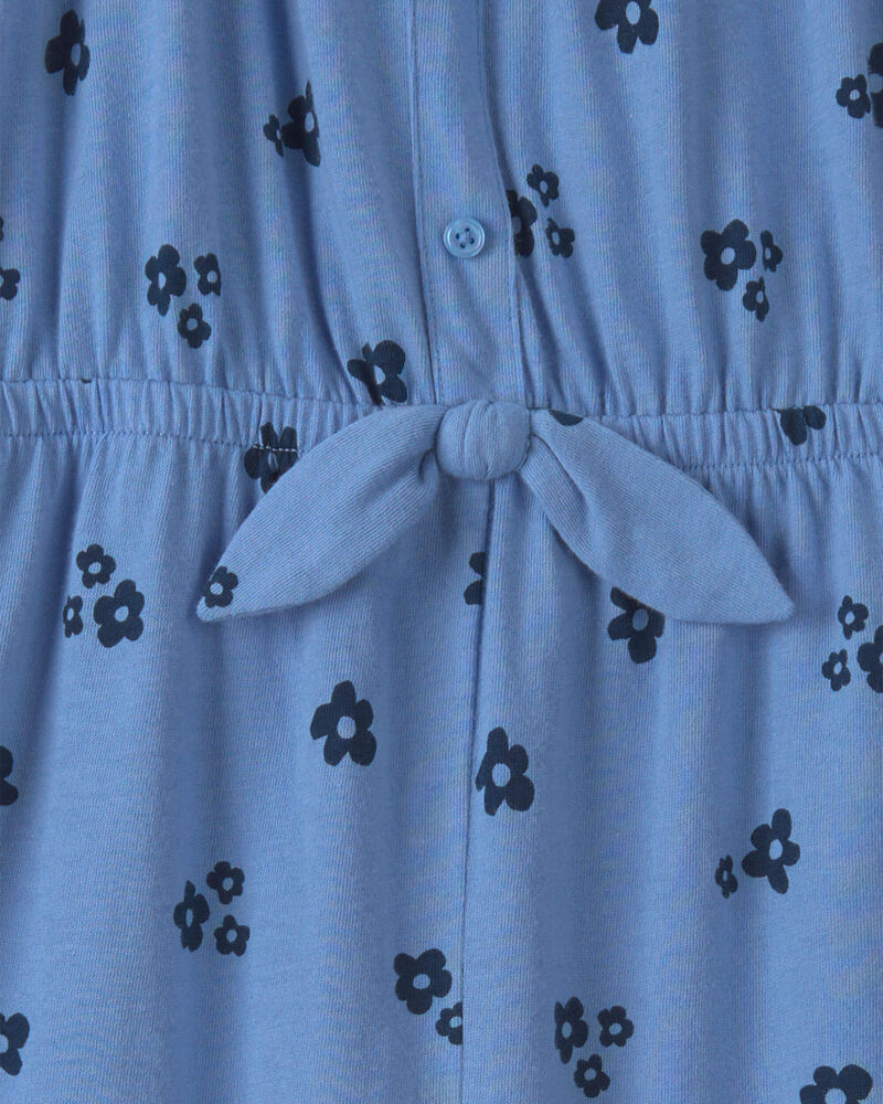 Girls Floral Jumpsuit - Blue, image 2 of 3 slides