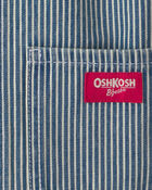 Toute-petit fille - Ensemble salopette en denim &agrave; rayures hickory et manches longues - D&eacute;lav&eacute; clair, image 8 sur 9 diapositives