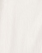 Kid Gauze Long-Sleeve Button-Up Top - Cream, image 2 of 3 slides