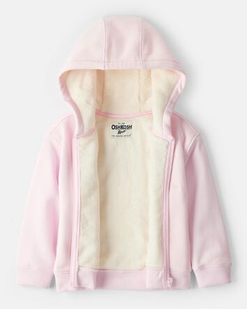 Tout-petit fille - Blouson à capuchon à fermeture à glissière - Rose, 