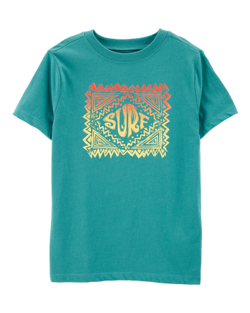 Kid Surf Graphic Tee - Turquoise, 