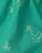 B&eacute;b&eacute; gar&ccedil;on - Ensemble 2 pi&egrave;ces haut &agrave; dinosaure et short - Vert, image 3 sur 3 diapositives