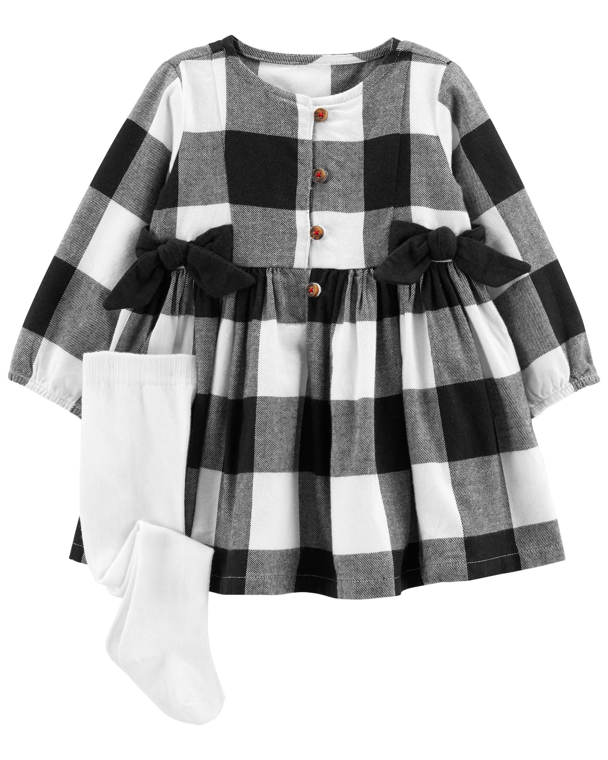 Carters baby shop girl plaid dress