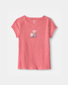 Girls Macaron Ruched Top - Coral, image 1 of 3 slides