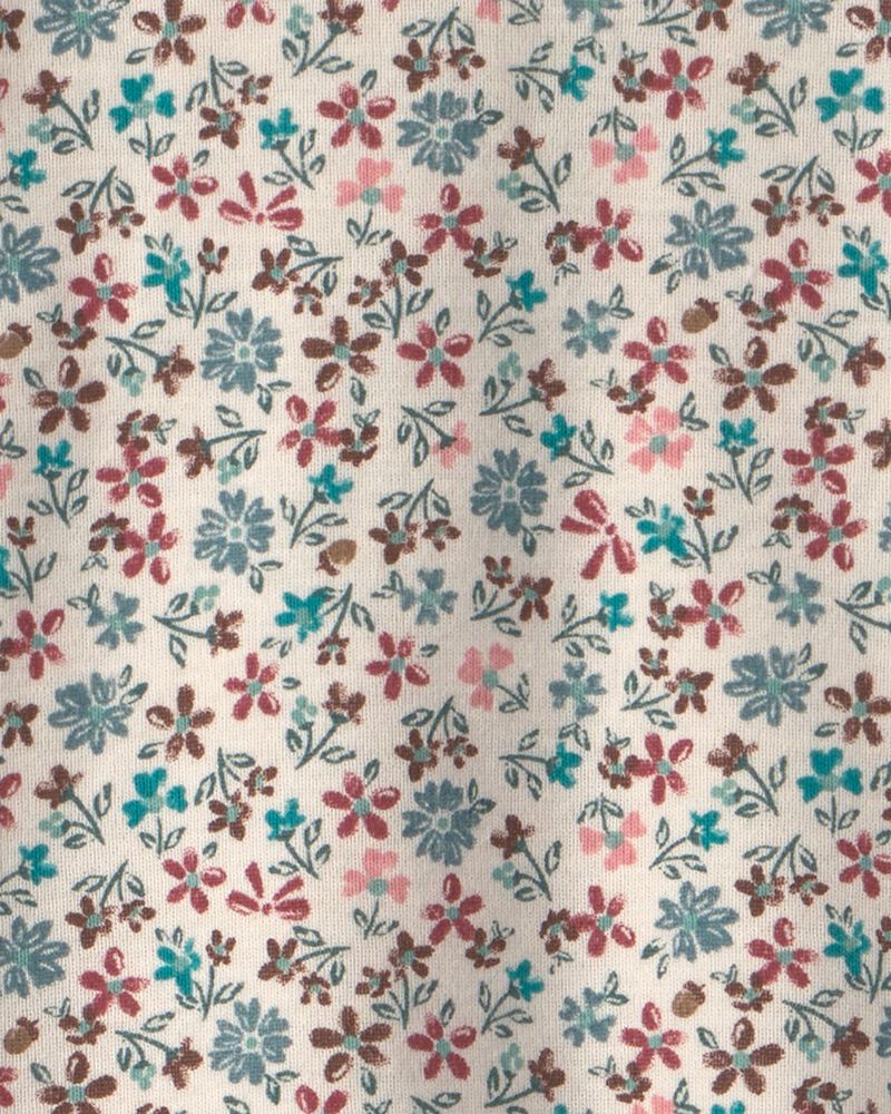 Toute-petit fille - Ensemble 2 pi&egrave;ces robe en velours c&ocirc;tel&eacute; et haut manches longues &agrave; motif floral , image 9 sur 9 diapositives