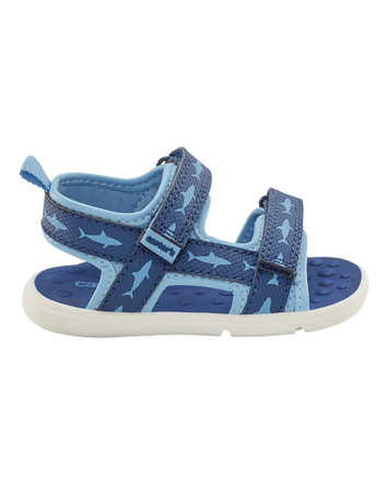 Every Step® First Walker Shark Sandals - Blue, 