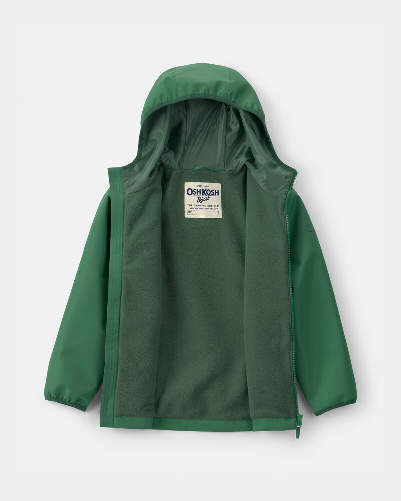 Boys Solid Midweight Fleece Lined Jacket- Green , image 2 of 3 slides