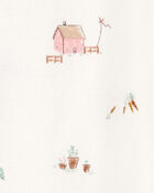 Baby 2-Piece Barn Print 2-Way Zip Sleeper & Headwrap Set, image 2 of 3 slides