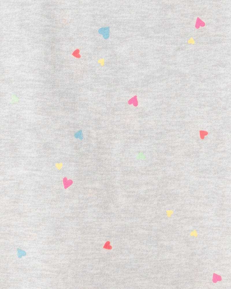 Girls Heart Top - Grey, image 2 of 3 slides