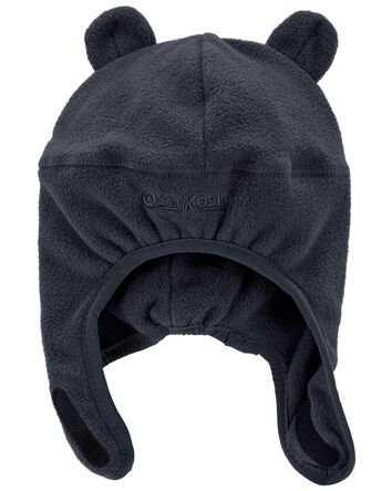 Fleece Hat With Ears & Chinstrap, 