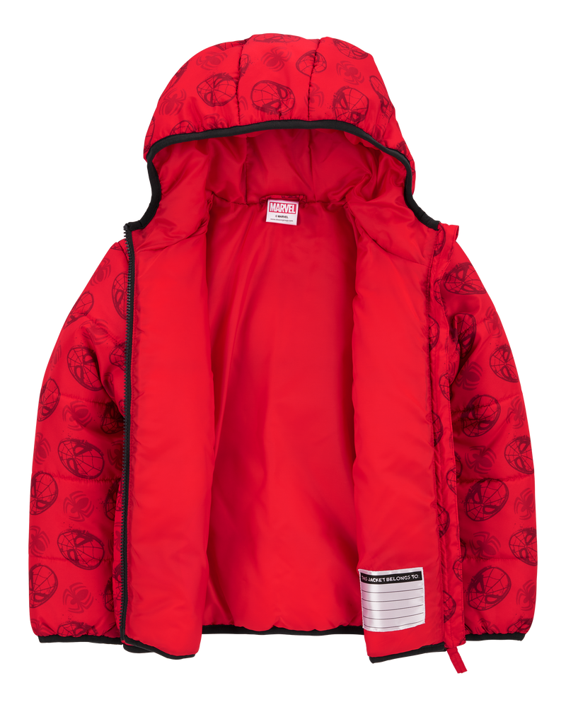 Kid Spider-Man Puffer Jacket, image 2 of 3 slides