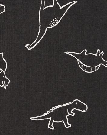 Bébé garçon - Emballage de 5 cache-couches rayés à manches courtes à motifs de dinosaures, 